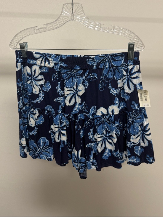 Aeropostale Pants - Aeropostale Navy Blue Floral Ruffle Skort